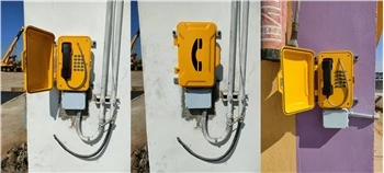 מכשירי טלפון עמידים בפני מזג אוויר JR101-FK מותקנים במטח אסנה במושל לוקסור